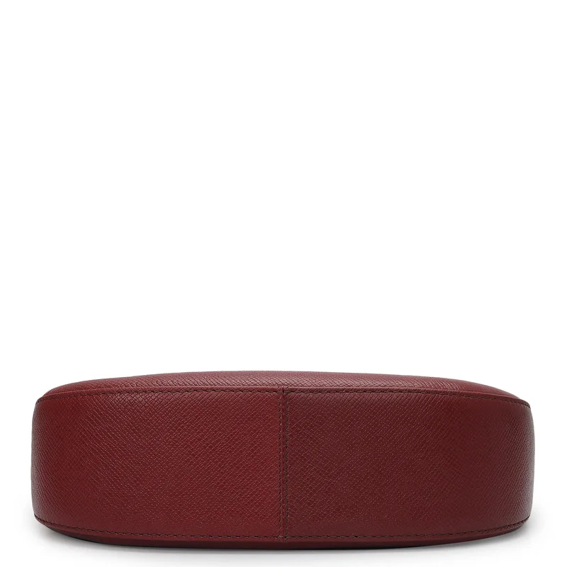 Da Milano Cherry Small Franzy Leather Baguette - Cherry for Women | Best Price UAE